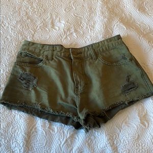 Hunter green Billabong Jean Shorts